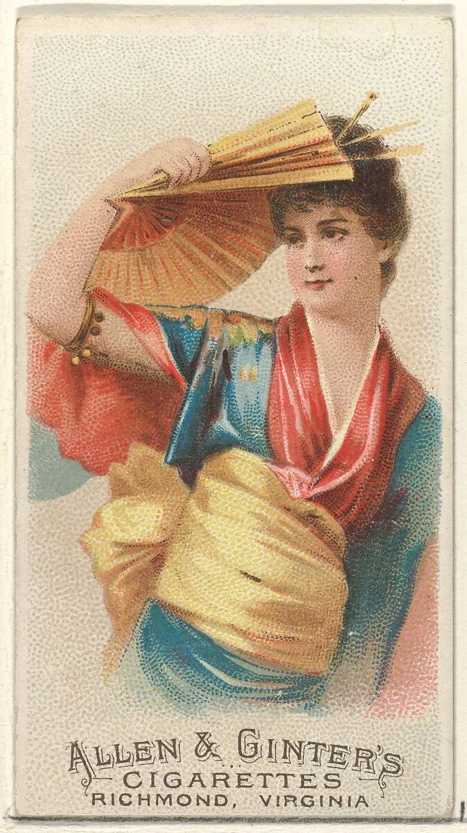 Plate 43, from the Fans of the Period series (N7) for Allen & Ginter Cigarettes Brands — Allen & Ginter|Schumacher & Ettlinger