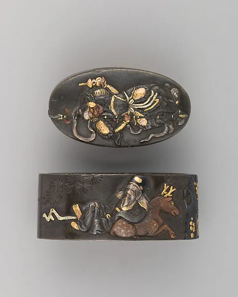 Sword-Hilt Collar and Pommel (Fuchigashira) — Unknown