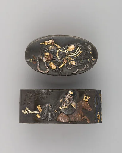 Sword-Hilt Collar and Pommel (Fuchigashira)