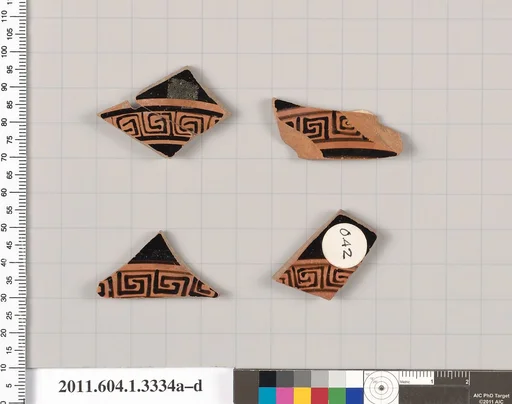 Terracotta fragments of kylikes (drinking cups)