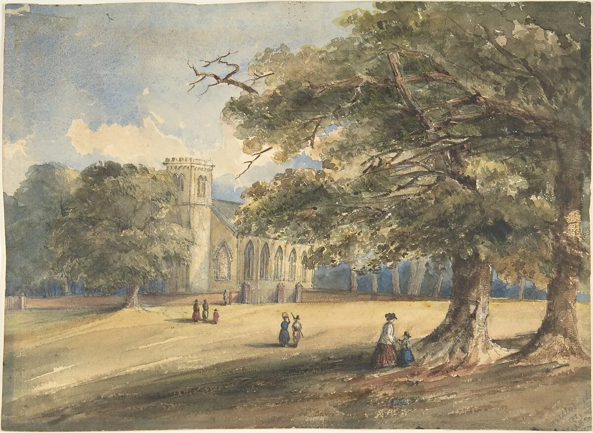 View of a Churchyard, Southborough, Kent — Anonymous, British, 19th century