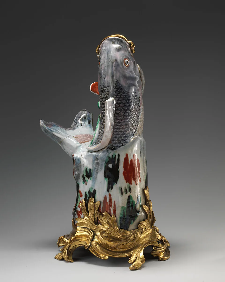 Carp in gilt-bronze mount (one of a pair) — Unknown