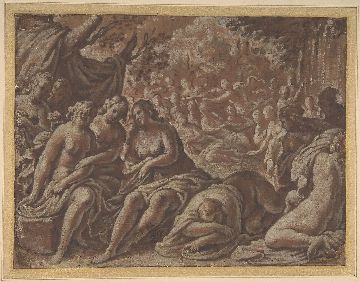Nymphs Bathing — Marcantonio Bassetti
