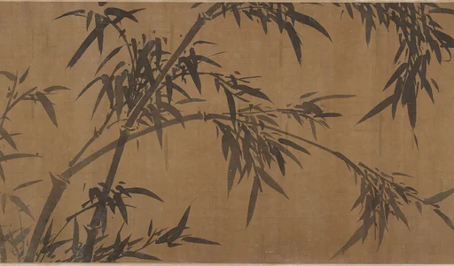 明 佚名 吳鎮(僞款) 枯木竹石圖 卷|Bamboos