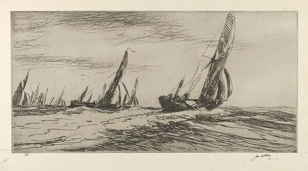 The Thames Barge Race: The Start — James McBey