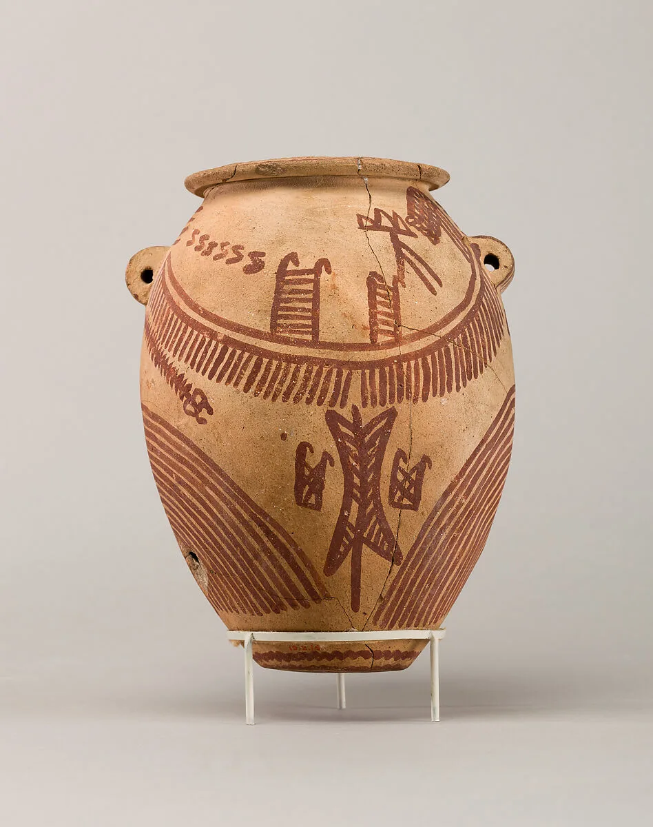 Decorated ware jar illustrating boats — Unknown