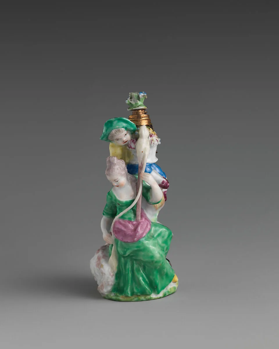 Lady with distaff and two boys — Chelsea Porcelain Manufactory