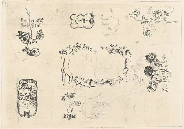Preliminary design of book-plates for Misia Natanson — Pierre Bonnard