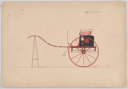 Design for Dog Cart or 2 Wheeler, no. 4145
