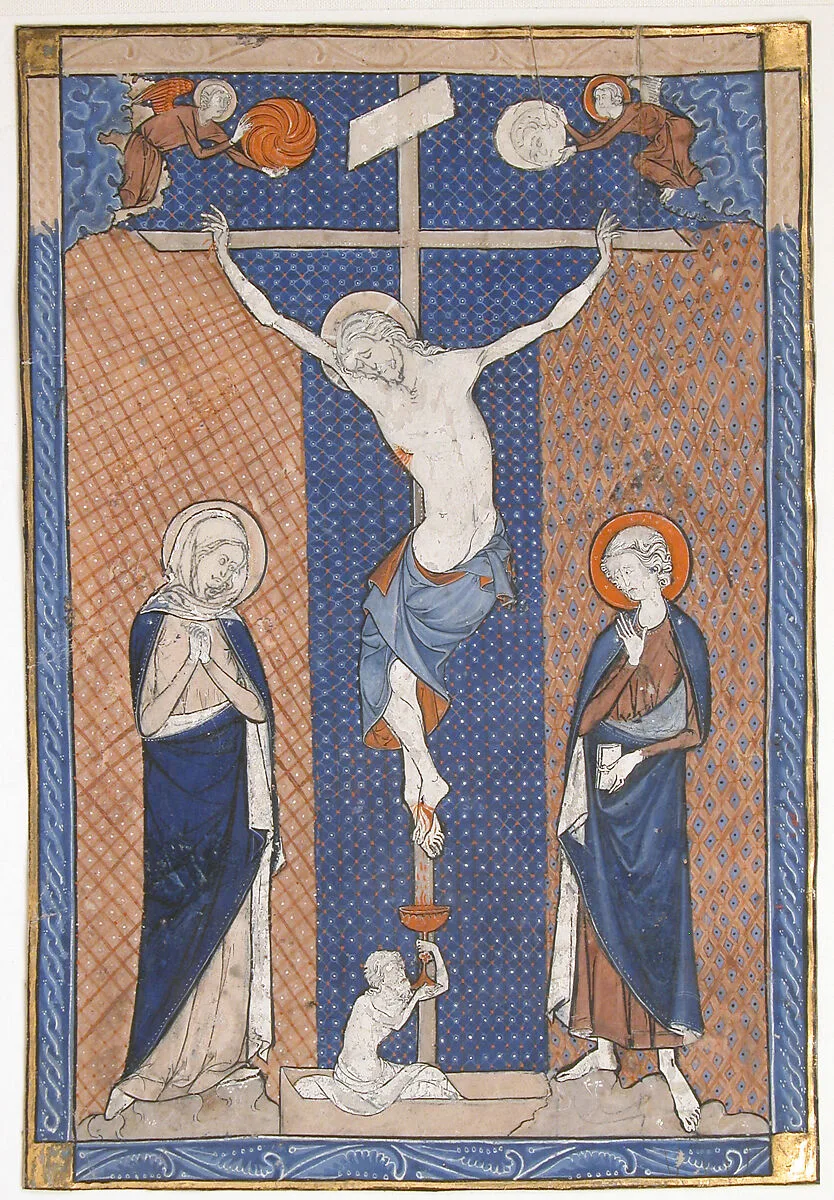 Manuscript Leaf with the Crucifixion, from a Missal — Unknown