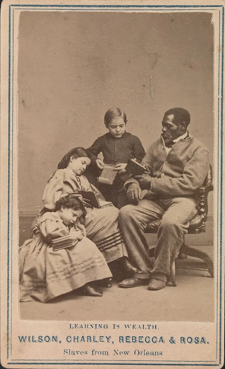Learning is Wealth—Wilson, Charley, Rebecca, and Rosa, Slaves from New Orleans — Charles Paxson