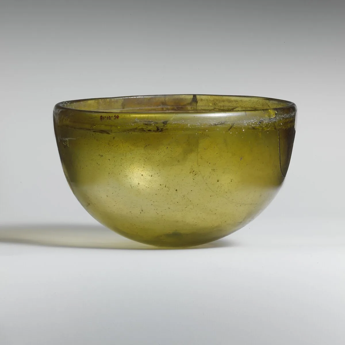 Glass hemispherical bowl — Unknown