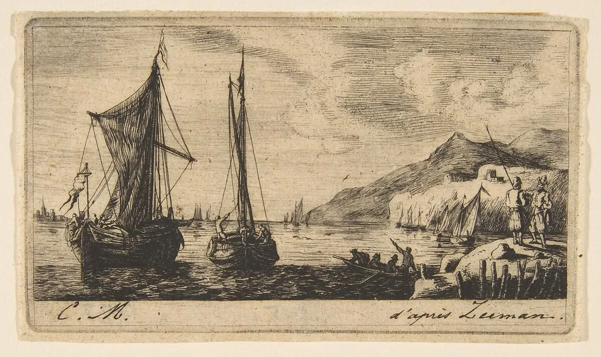 Calais Boats in Vlissingen — Charles Meryon|Reinier Nooms, called Zeeman