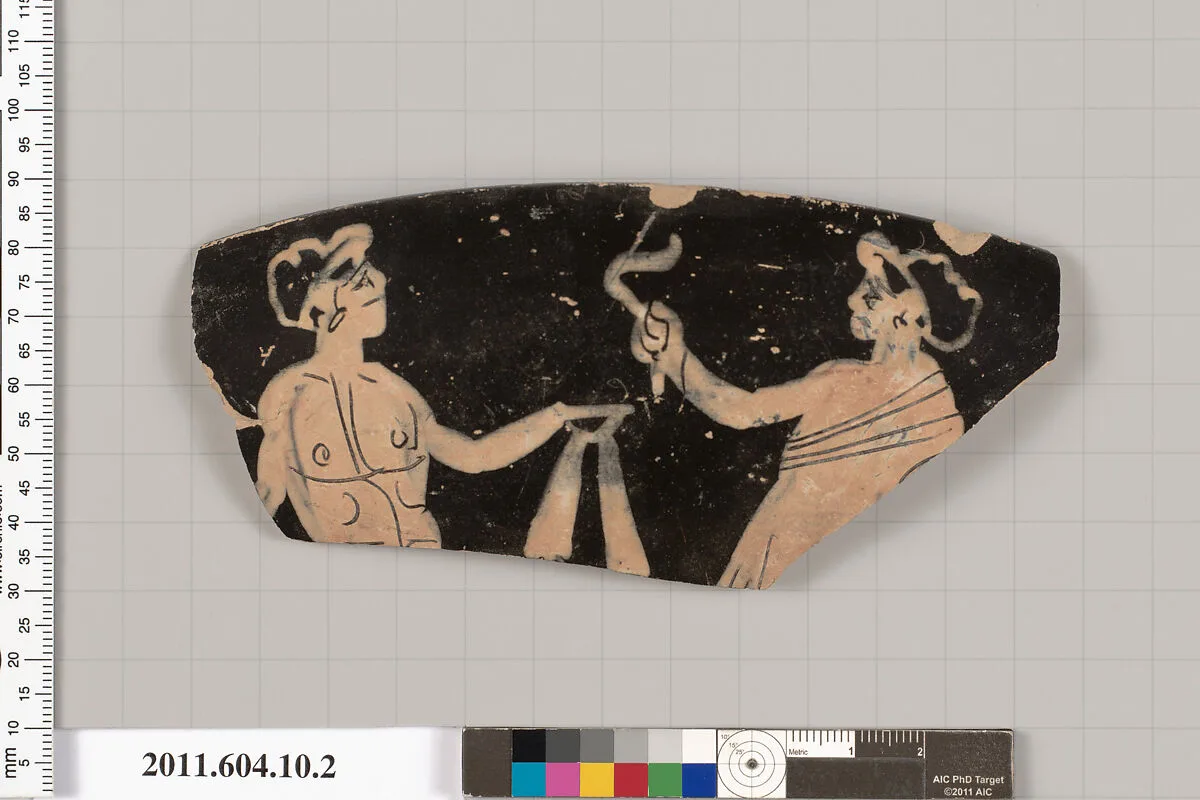 Terracotta rim fragment of a kylix (drinking cup) — Unknown