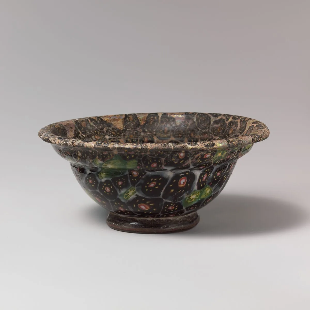 Glass mosaic carinated bowl — Unknown