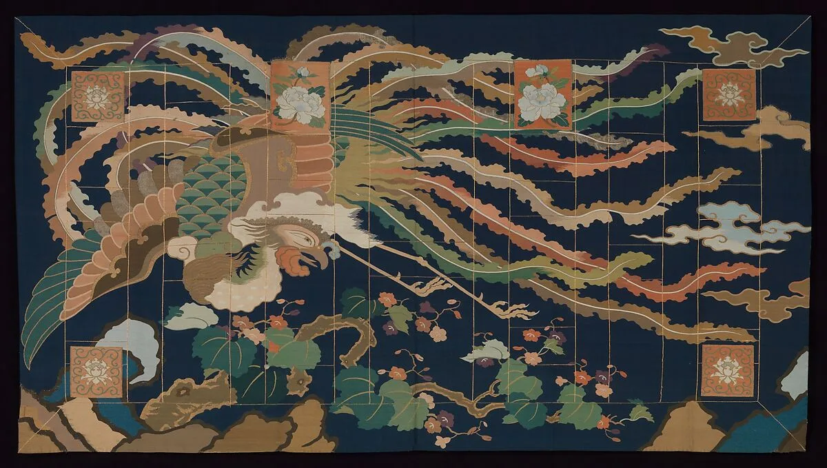 鳳凰模様袈裟|Buddhist Priest's Vestment (Kesa) with Phoenix — Unknown