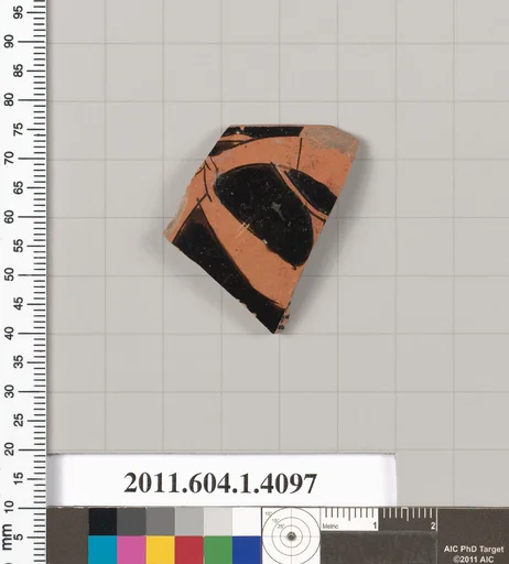Terracotta rim fragment of a kylix (drinking cup)