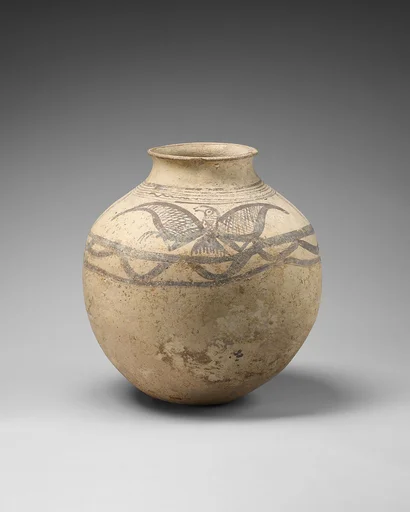 Jar with painted eagle