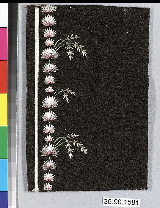 Embroidery sample for a man’s suit — Unknown