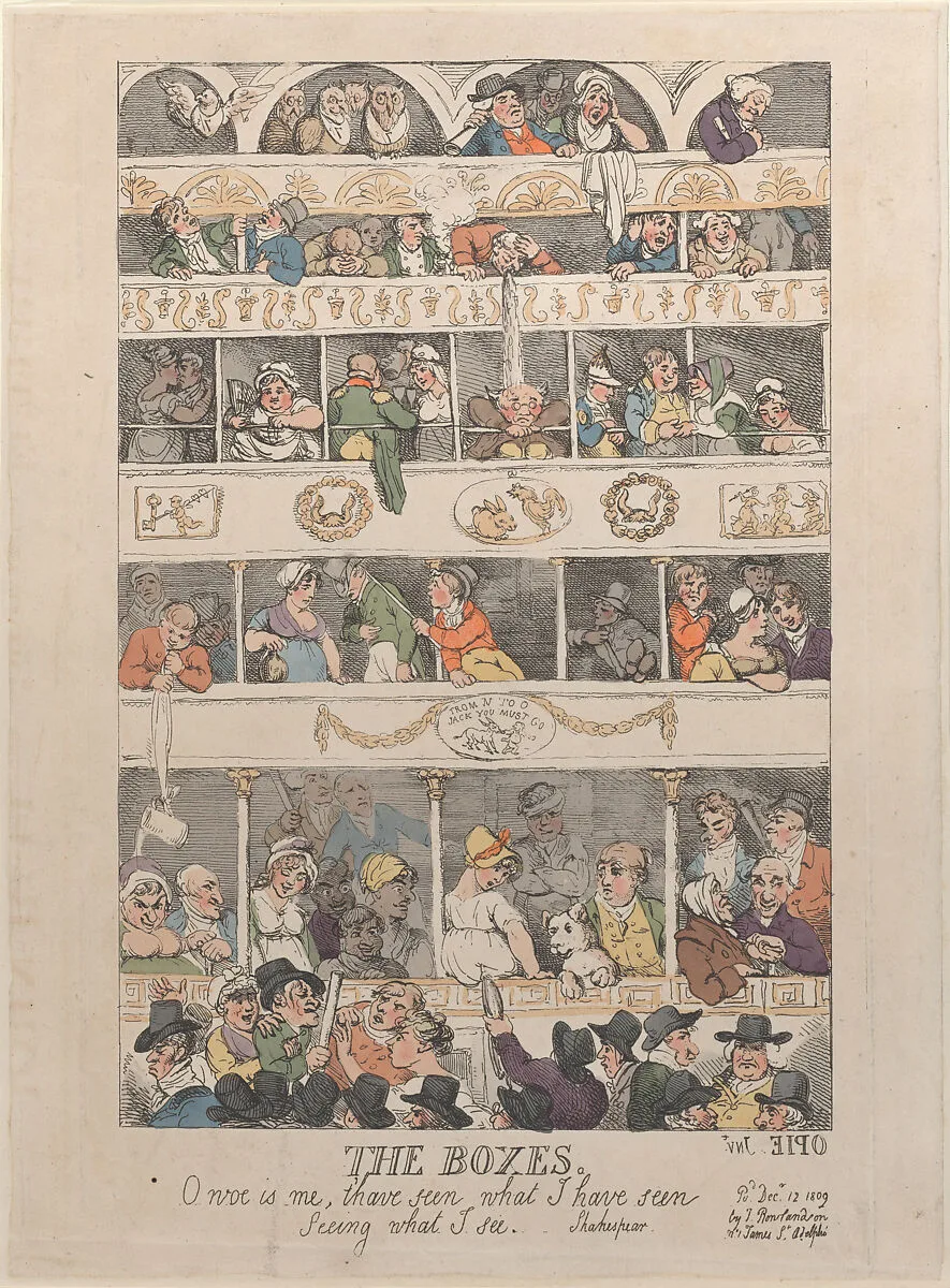 The Boxes — Thomas Rowlandson