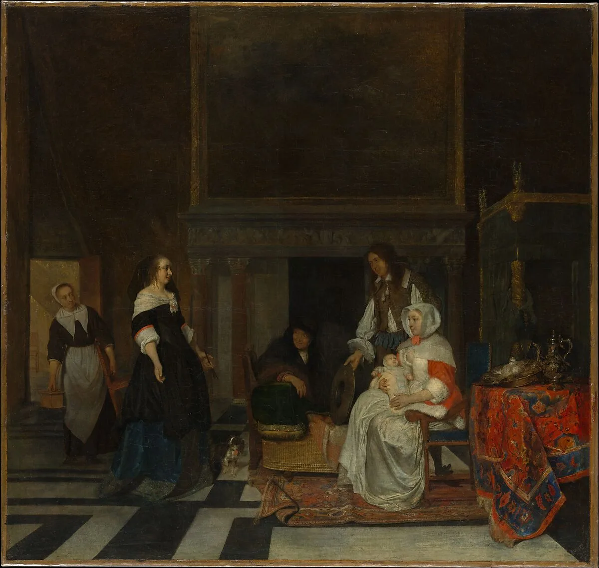 The Visit to the Nursery — Gabriël Metsu