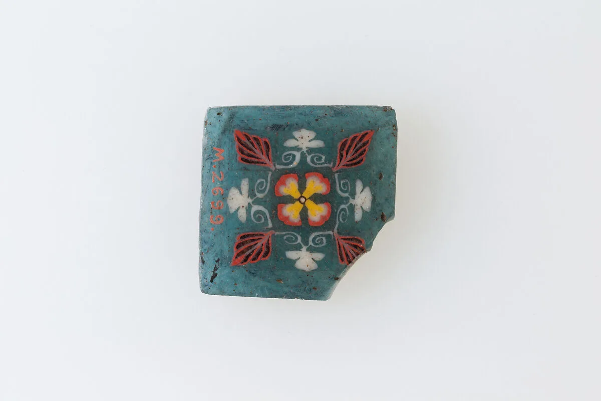 Inlay, floral square — Unknown