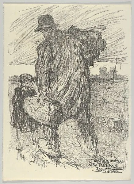 A la sortie de Reims, from Les Evacués — Louis-Robert Antral