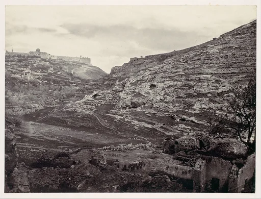 Mount Moriah, Jerusalem, from the Well of En Rogel