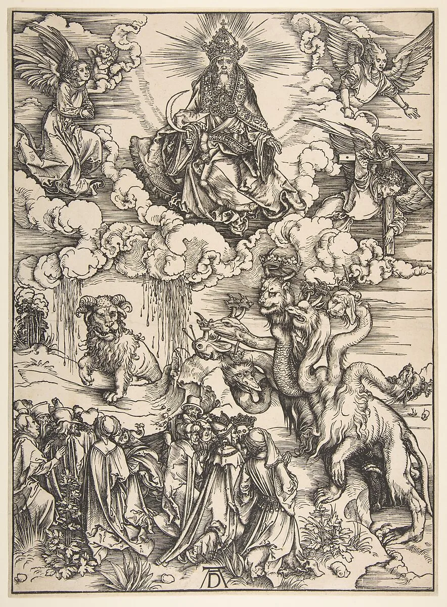 The Beast with the Seven Heads and the Beast with Lamb's Horns — Albrecht Dürer