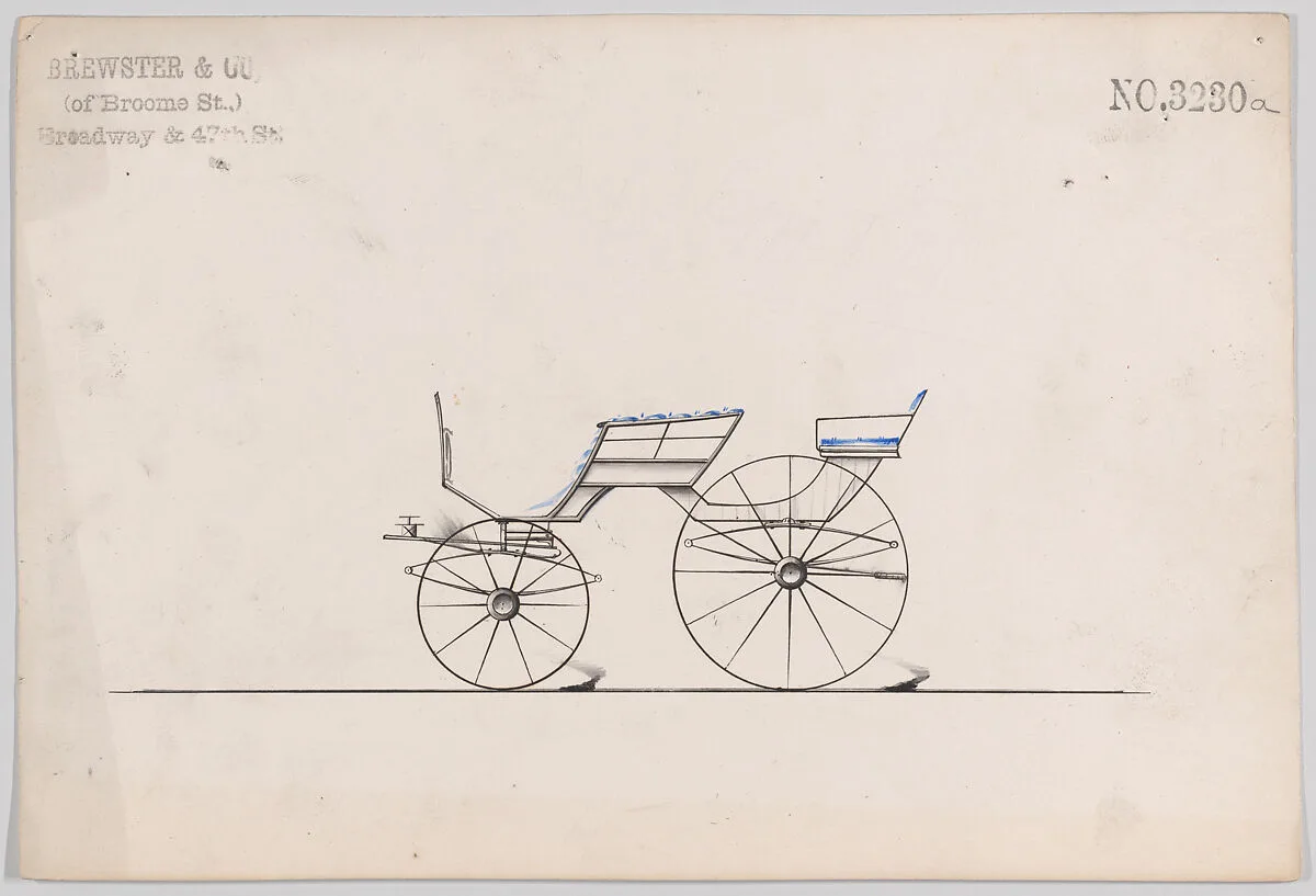 Design for Pony Phaeton, no. 3230a — Brewster & Co.