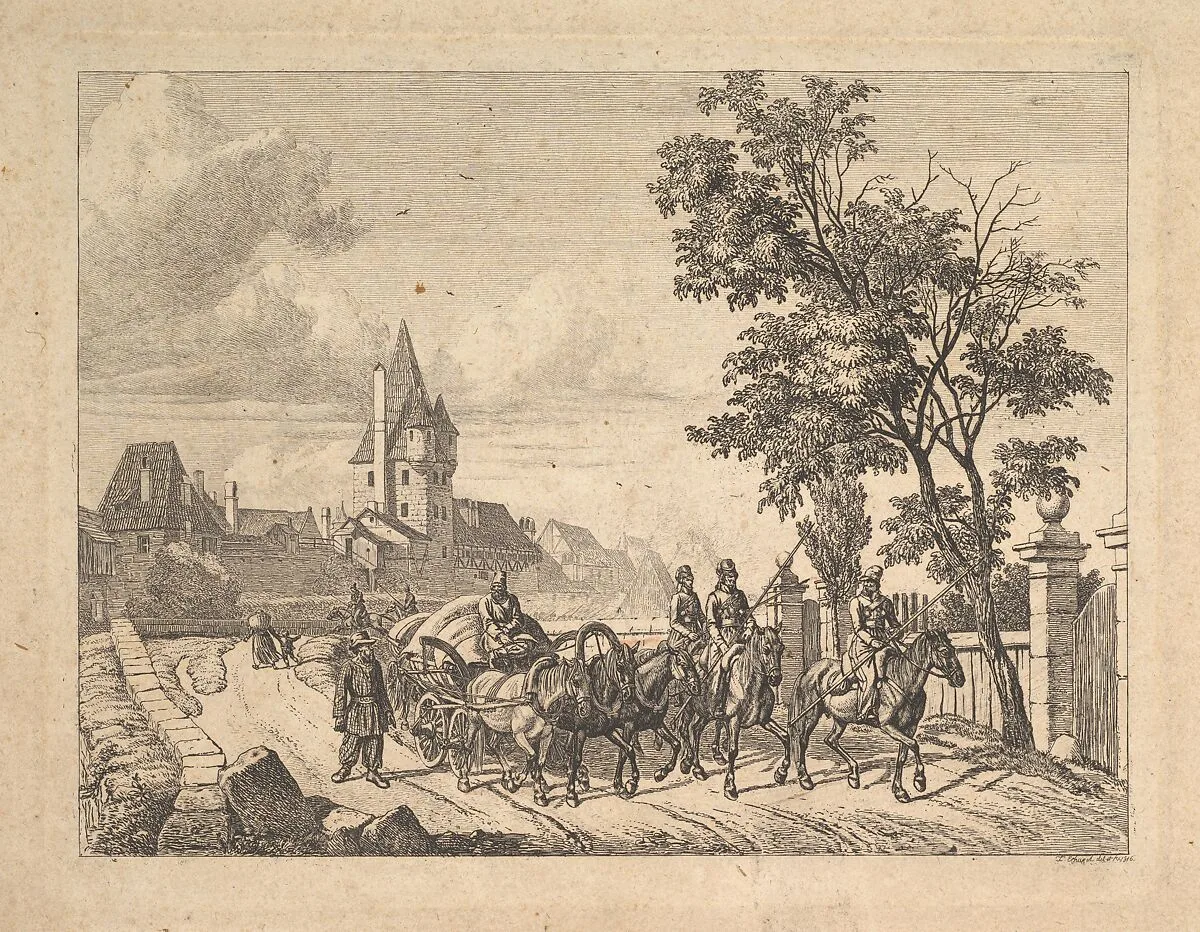 The Cossacks Escorting the Baggage Wagon — Johann Christoph Erhard