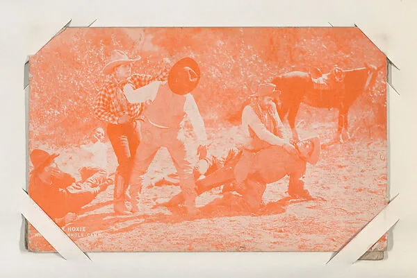 Jack Hoxie whips the whole camp from Western Stars or Scenes Exhibit Cards series (W412) — Unknown
