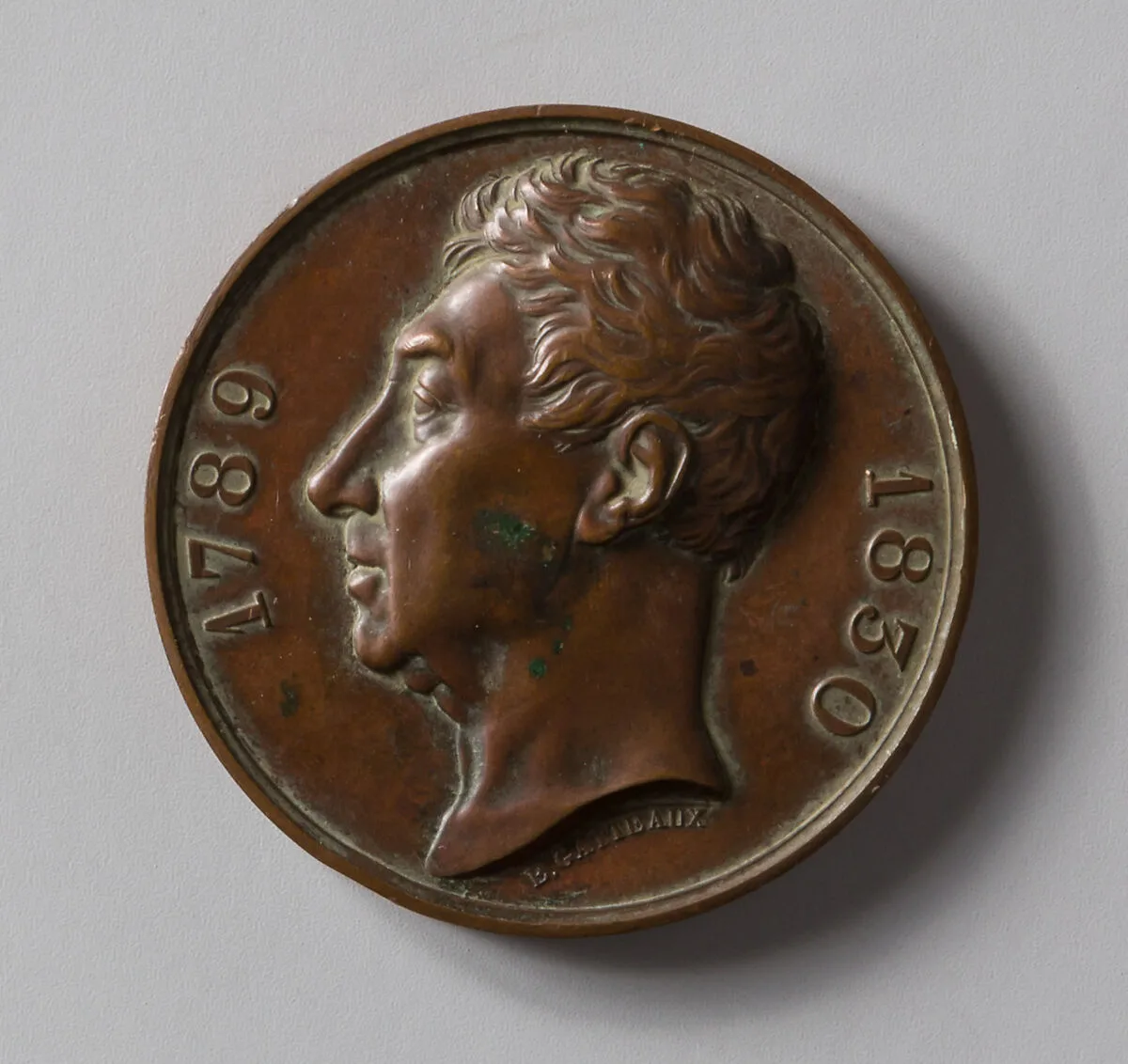Medal of the Marquis de Lafayette — Jacques Edouard Gatteaux