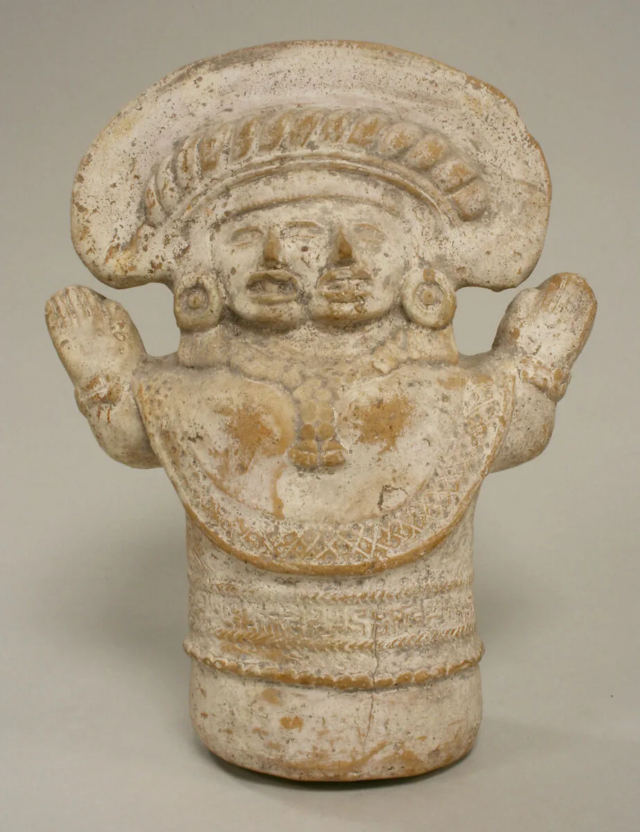 Two-headed figure rattle — Unknown