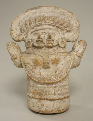 Two-headed figure rattle
