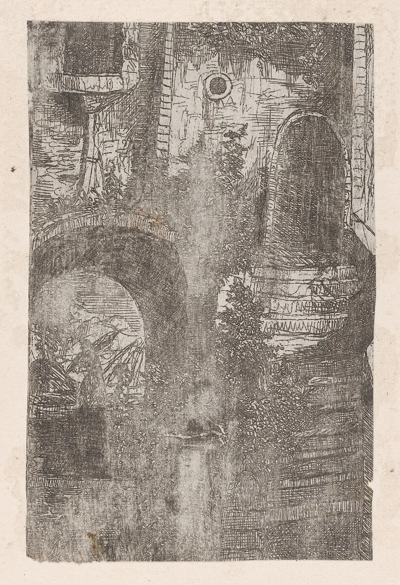Escalier d'un Château (Staircase of a Château) — Rodolphe Bresdin