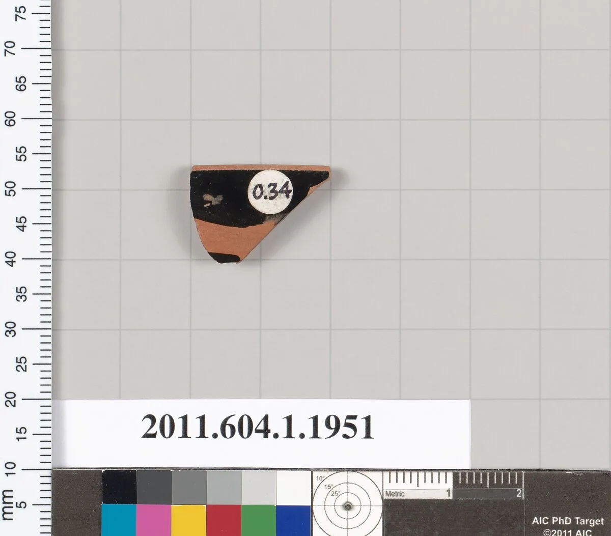 Terracotta rim fragment of a kylix (drinking cup) — Unknown