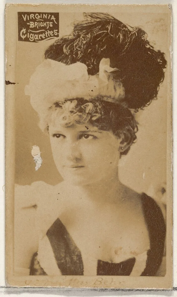 Miss Behr, from the Actors and Actresses series (N45, Type 2) for Virginia Brights Cigarettes — Allen & Ginter