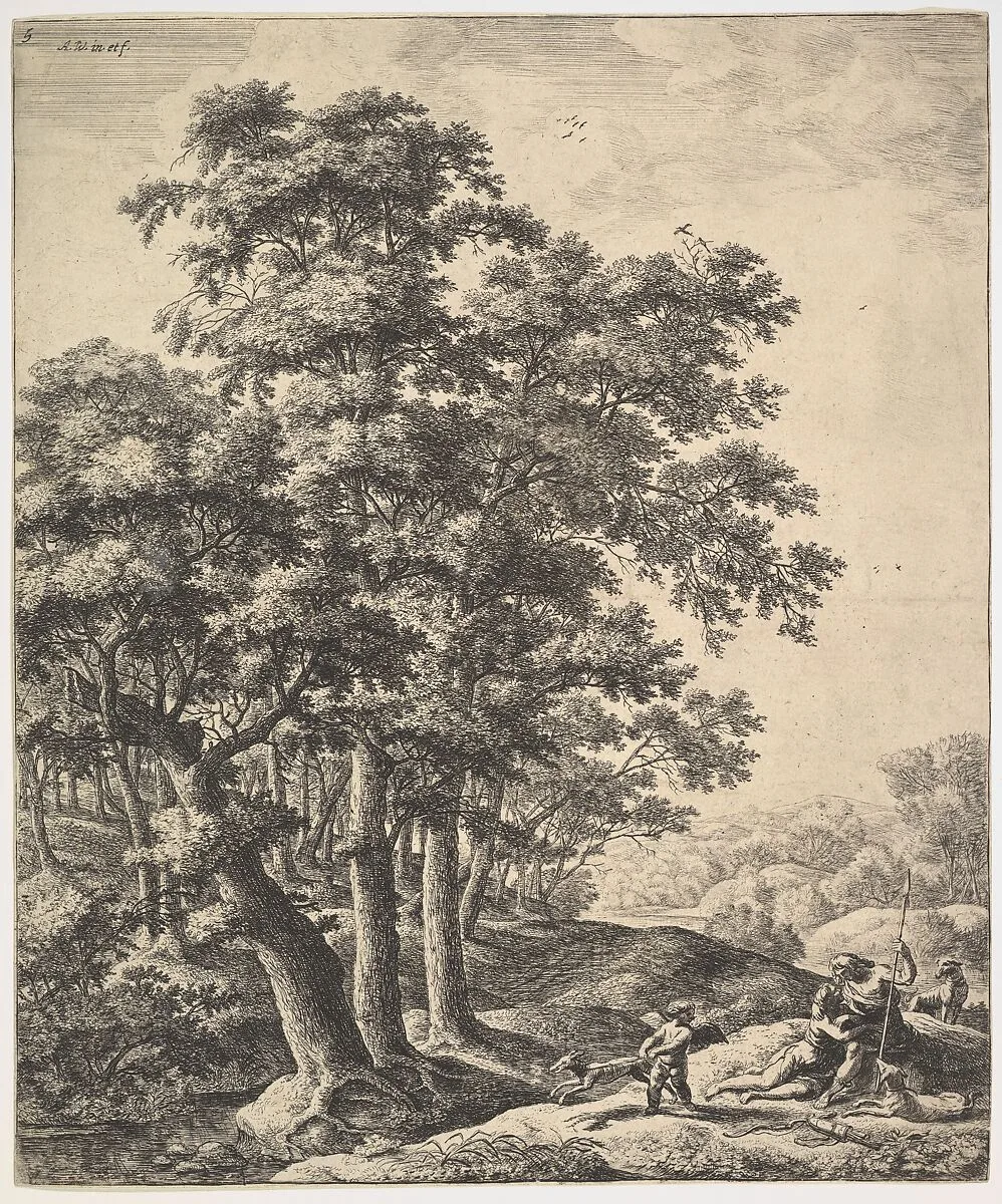 Venus and Adonis — Anthonie Waterloo