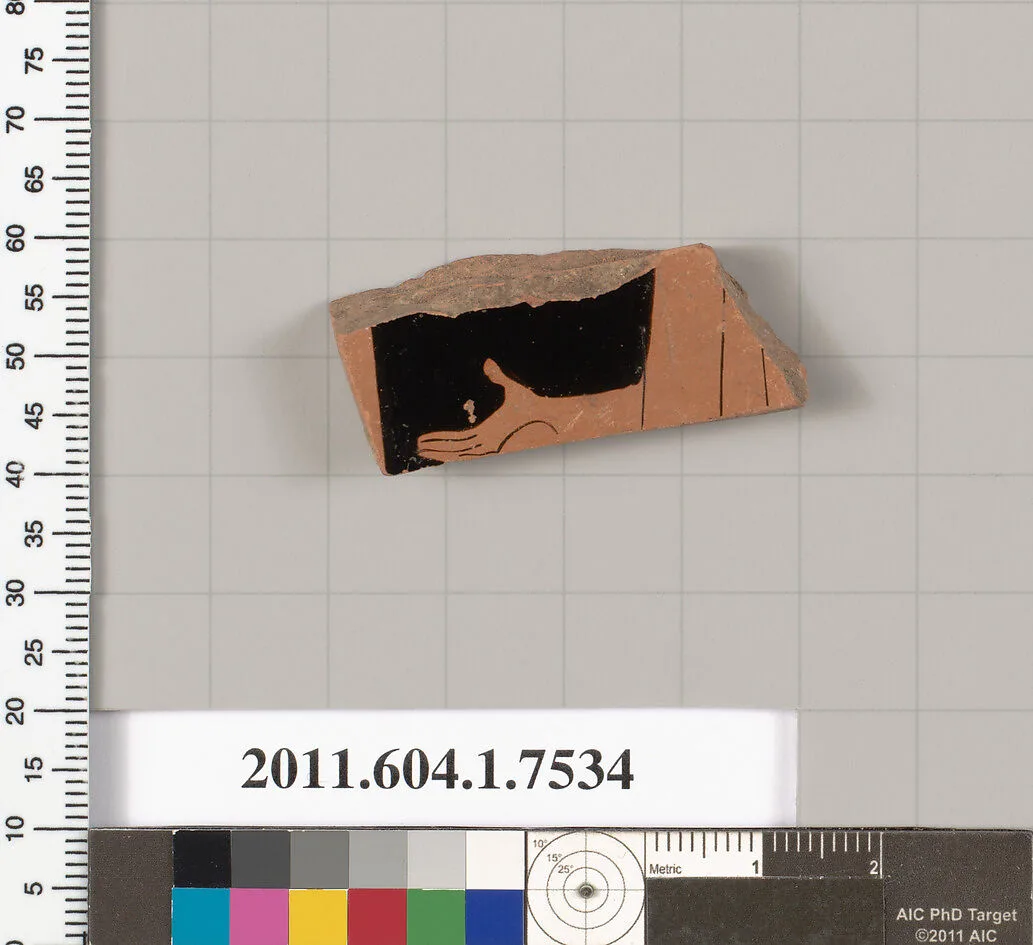 Terracotta fragment of a kylix (drinking cup) — Unknown