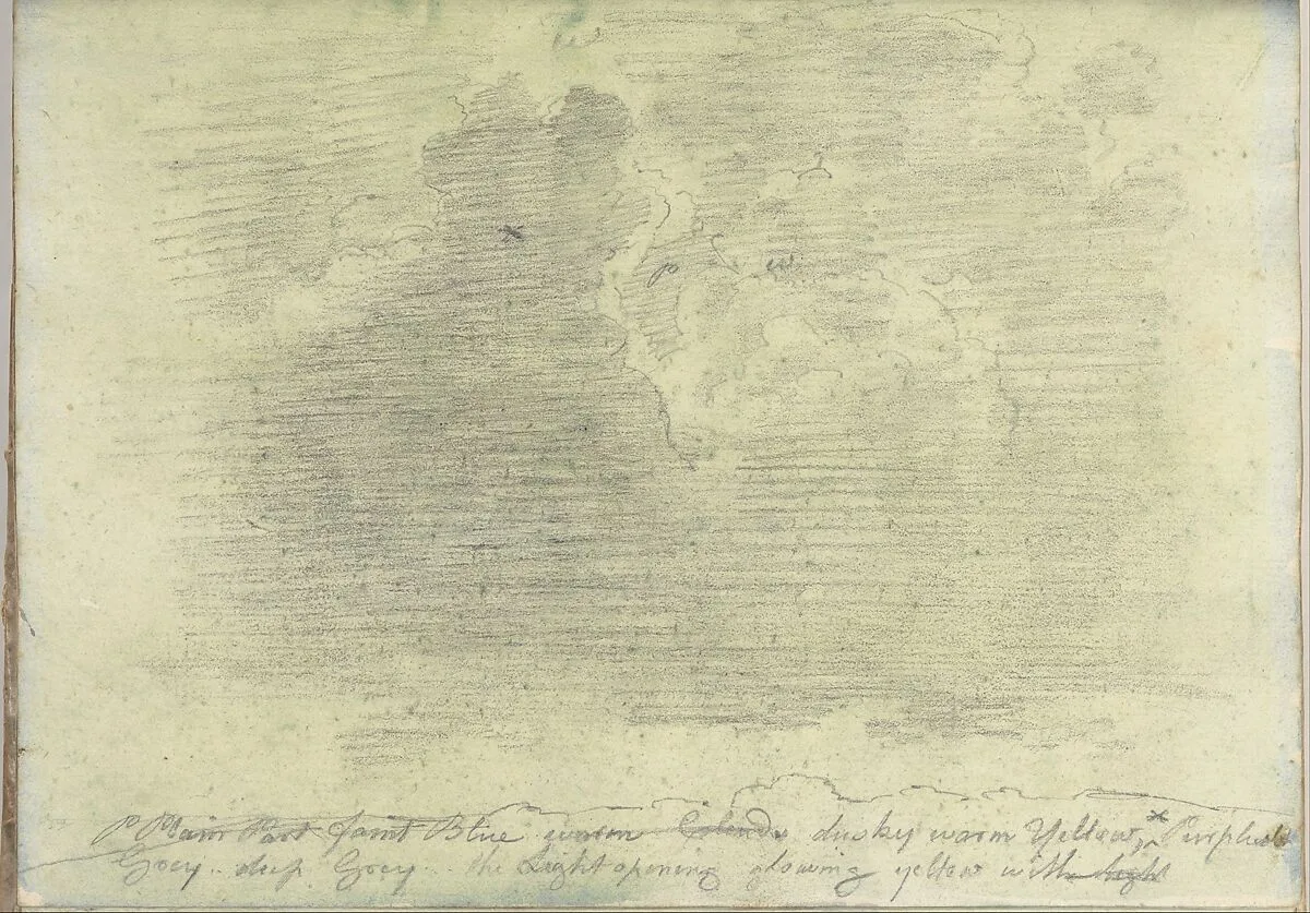 A Cloudy Sky (Smaller Italian Sketchbook, leaf 14 recto) — Joseph Wright (Wright of Derby)