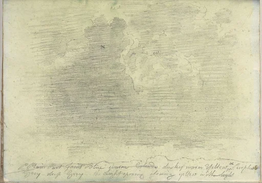 A Cloudy Sky (Smaller Italian Sketchbook, leaf 14 recto)