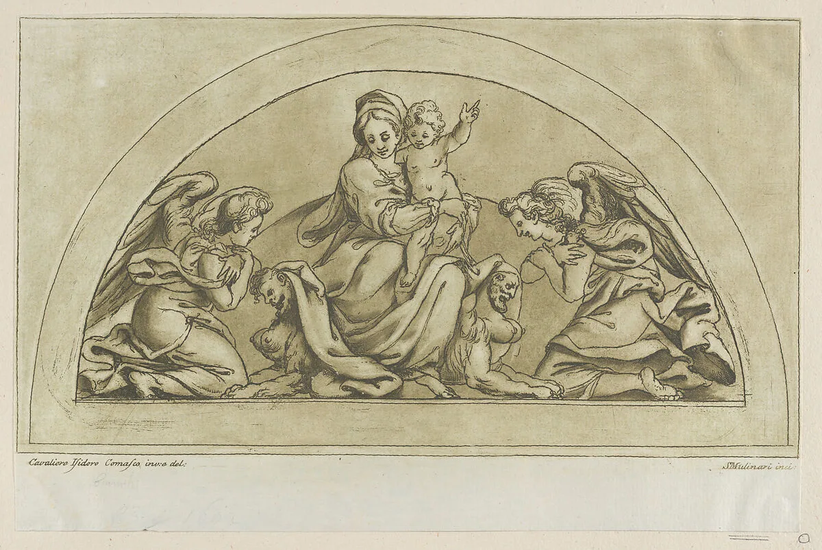 Virgin and child flanked by angels — Isidoro Bianchi|Stefano Mulinari