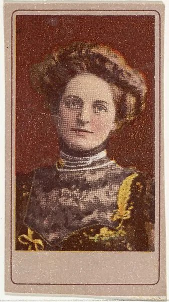 Actress wearing multi-strand pearl necklace, from the Actresses series (T176) issued by Sweet Caporal Cigarettes — Kinney Brothers Tobacco Company