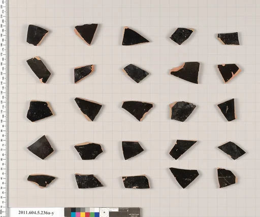 Terracotta fragments of kylikes (drinking cups)