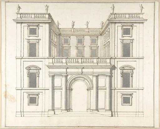Facade of Palazzo Muti at Piazza SS. Apostoli in Rome
