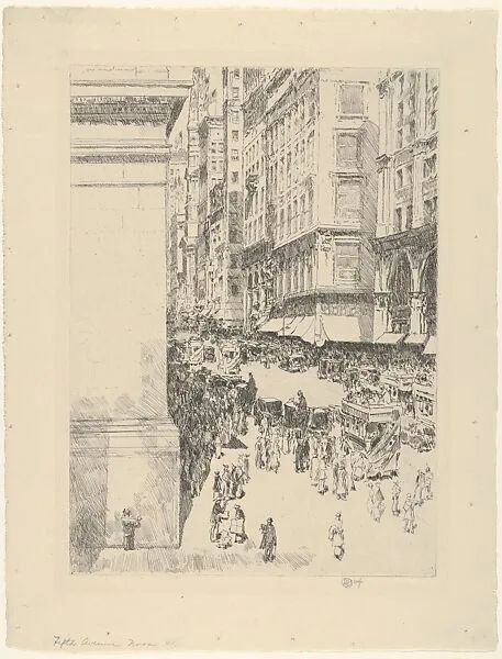 Fifth Avenue, Noon — Childe Hassam