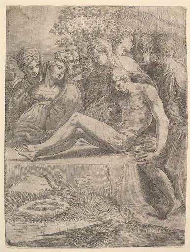 The lamentation over the dead Christ