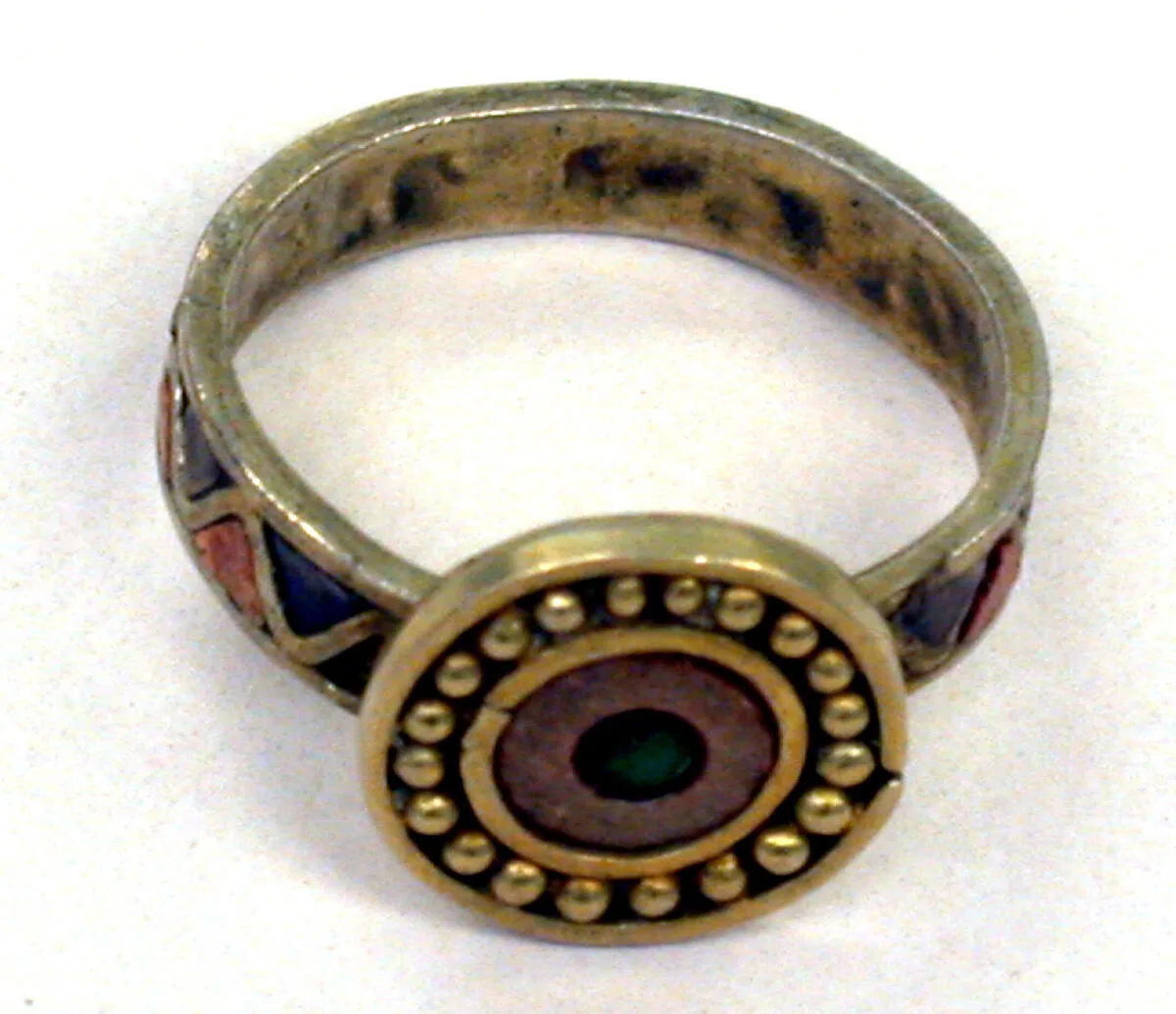 Silver Ring with Inlays — Unknown