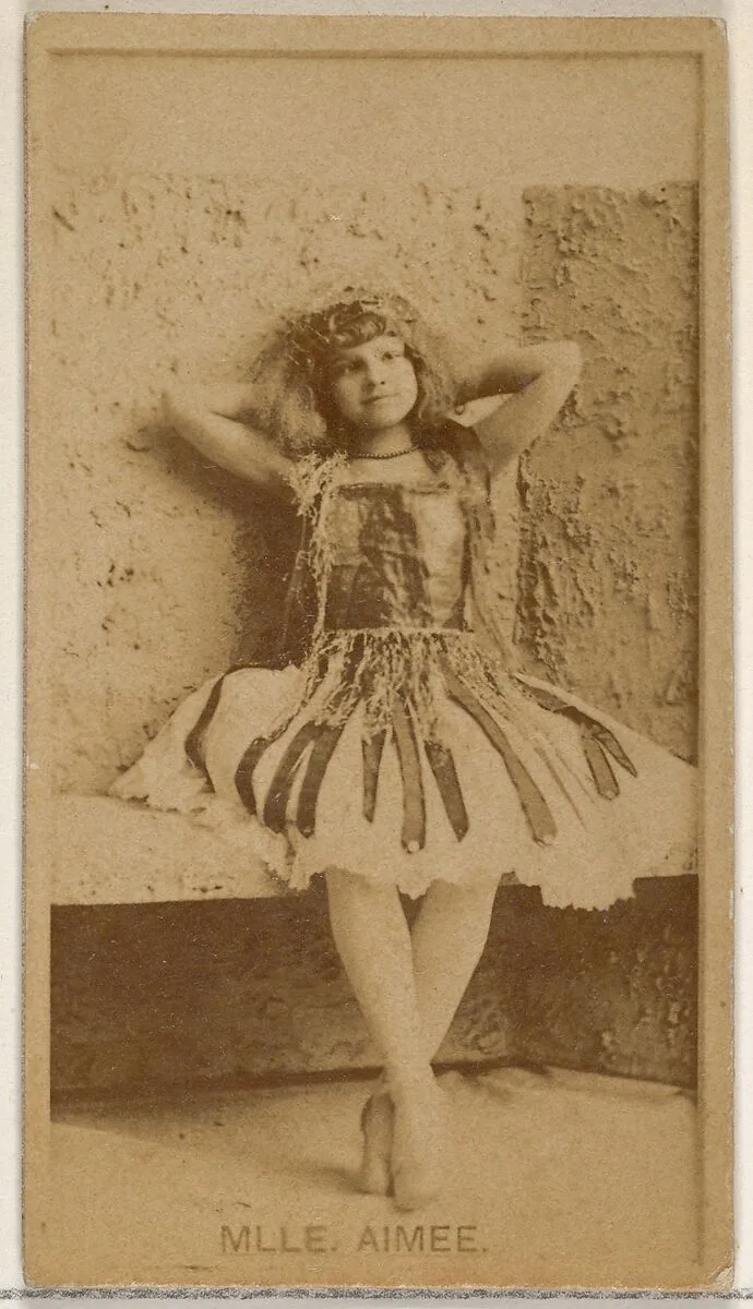 Mlle. Aimee, from the Actors and Actresses series (N45, Type 8) for Virginia Brights Cigarettes — Allen & Ginter